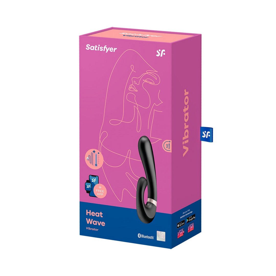 Heat Wave - Verwarmende Vibrator en Clitorisstimulator - Zwart Schwarz - 1