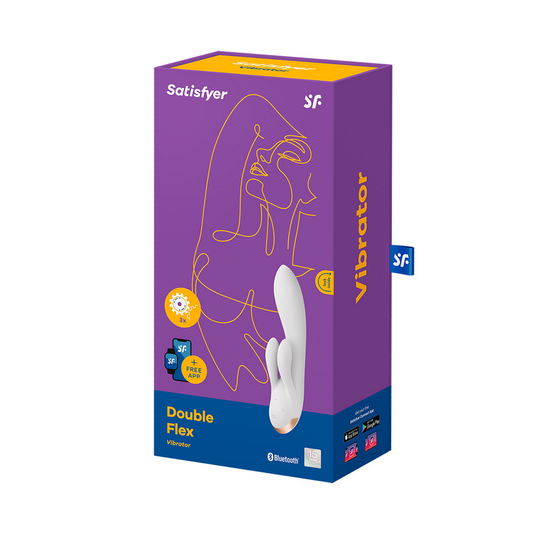 Dubbele Flex - Rabbit Vibrator - Wit Weiß - 0
