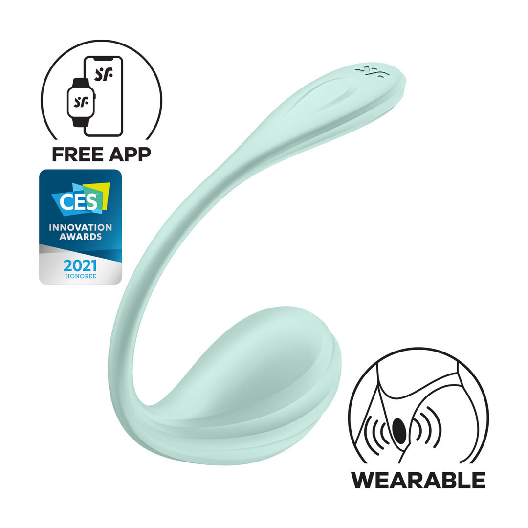 Smooth Petal Connect App - Draagbare Paar Vibrator - Mint Grün - 1