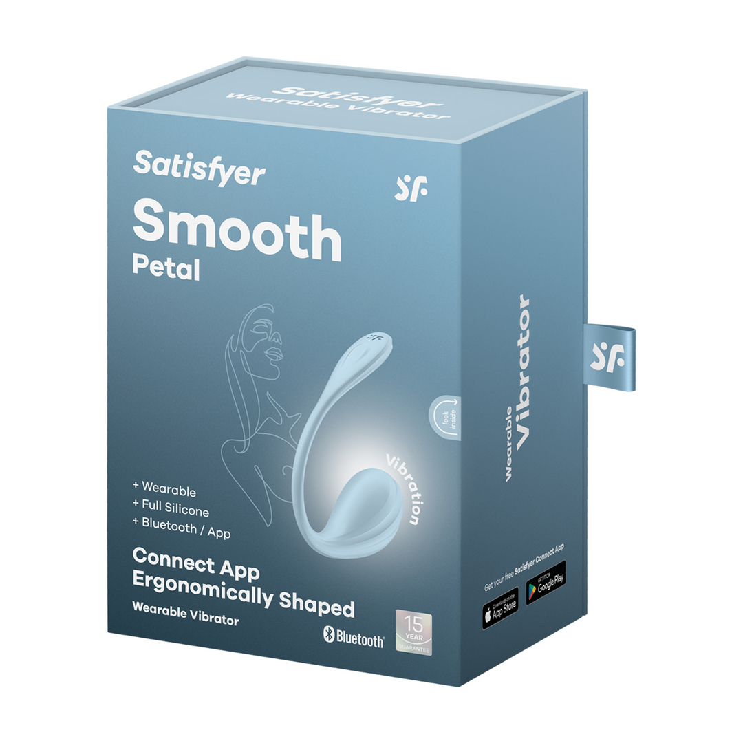 Glad Petal Connect App - Draagbare Koppel Vibrator - Lichtblauw Blau - 5