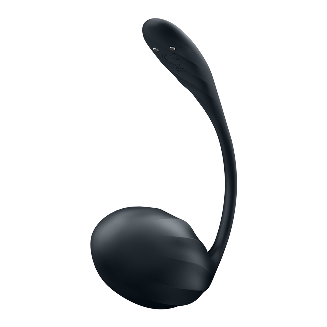 Ribbed Petal Connect App - Draagbare Koppel Vibrator - Zwart Schwarz - 4