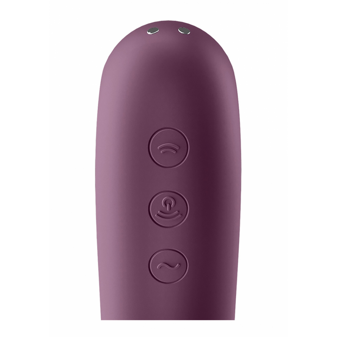 Dual Kiss - Air Pulse Vibrator - Wijnrood Violett - 3