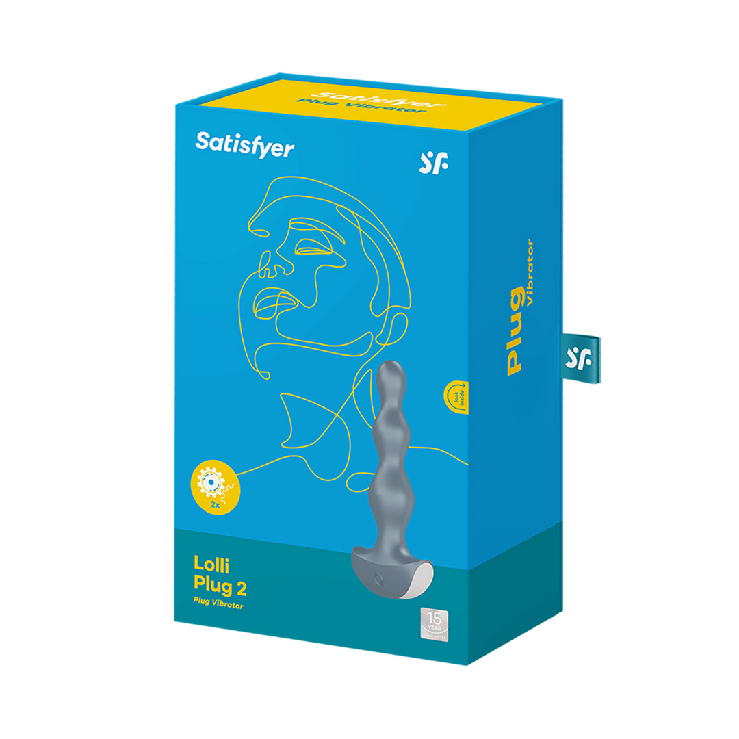 Lolli Plug 2 - Classic Vibrator - IJsblauw Grau - 2