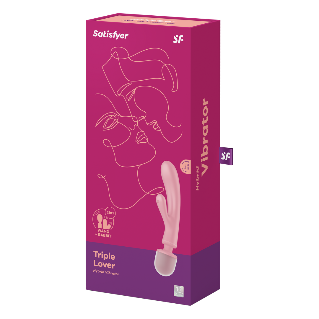 Triple Lover - Hybrid Wand Vibrator - Roze Pink - 2