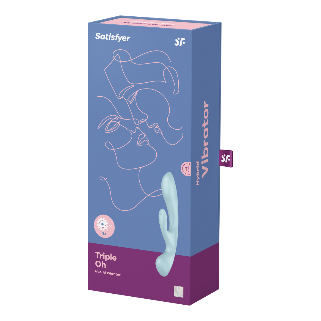 Triple Oh - Rabbit Vibrator - Lichtblauw Blau - 0