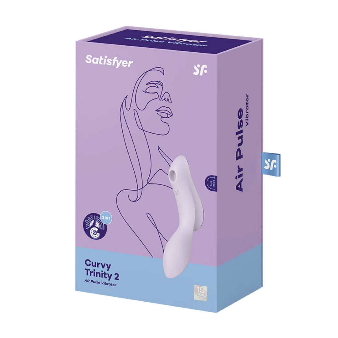 Curvy Trinity 2 - Invoegbare Luchtpulsvibrator - Violet Violett - 1