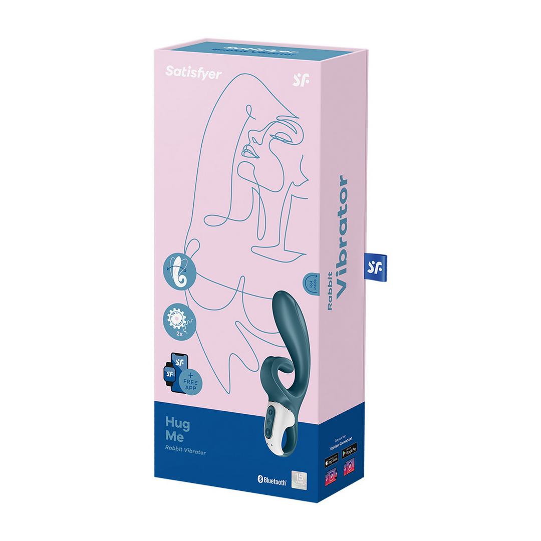 Hug Me - Rabbit Vibrator with Tongue Tip for Clitoris Stimulation - Bluegrey Blau - 0