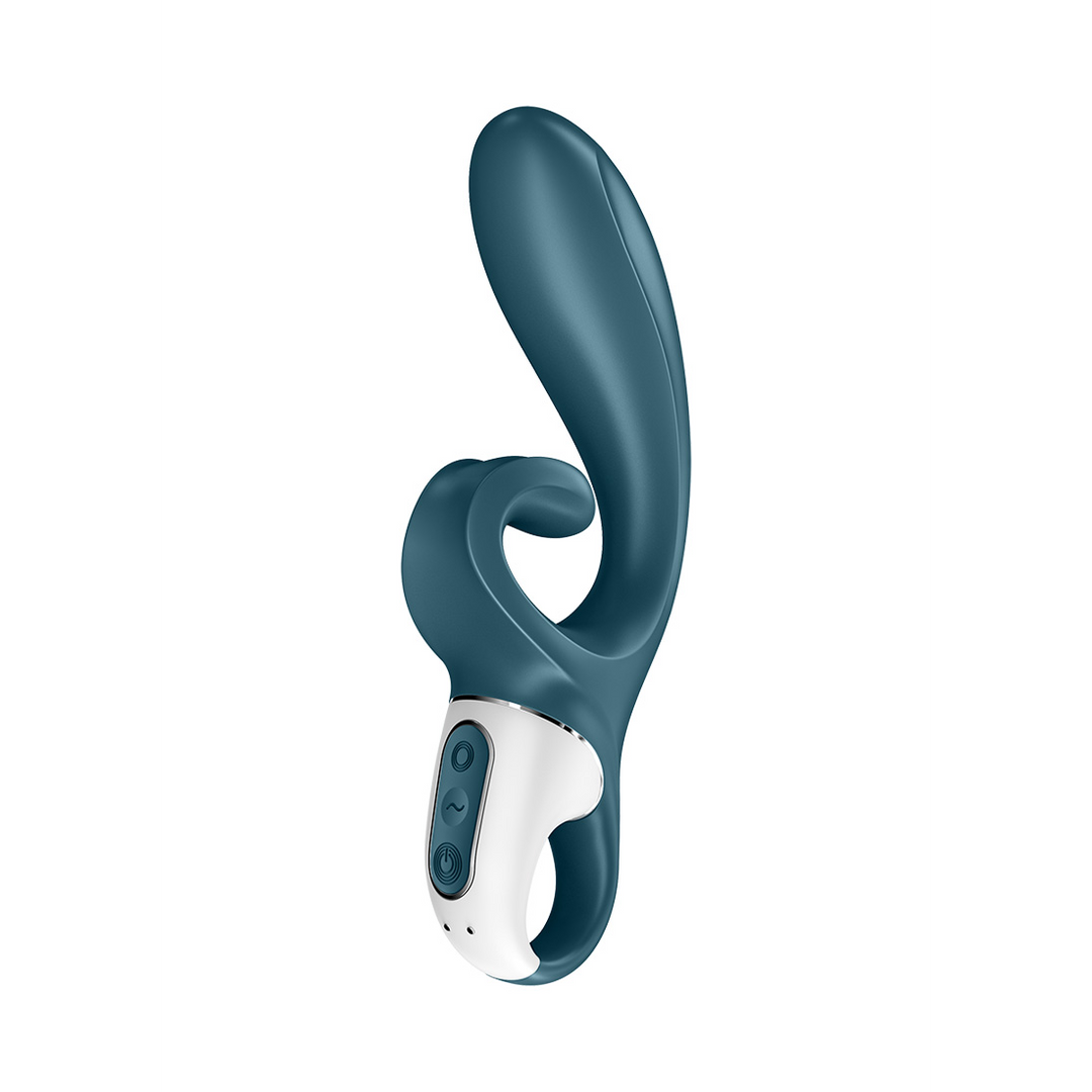Hug Me - Rabbit Vibrator with Tongue Tip for Clitoris Stimulation - Bluegrey Blau - 0