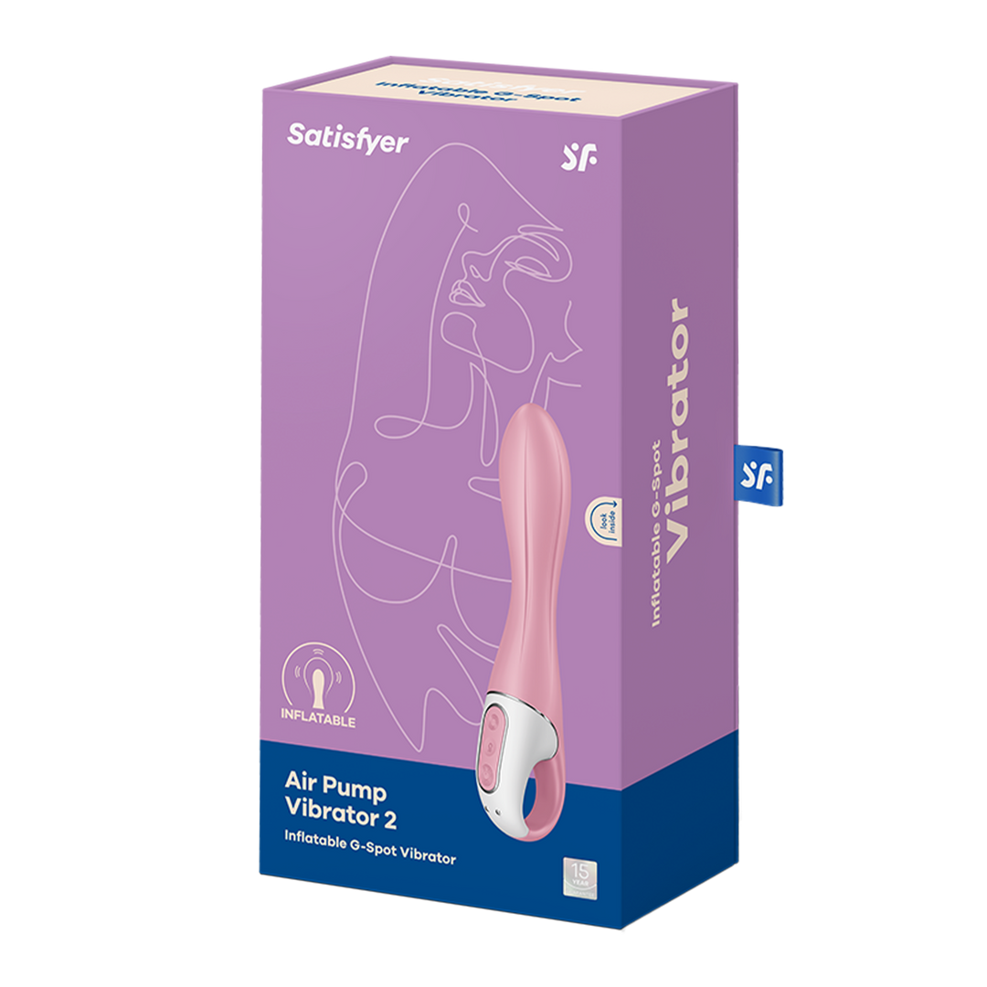 Luchtpomp Vibrator 2 - Opblaasbare Vibrator - Licht Rood Rot - 1