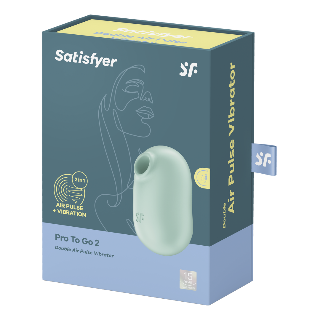 Pro to Go 2 - Double Air Pulse Vibrator - Mint Grün - 1