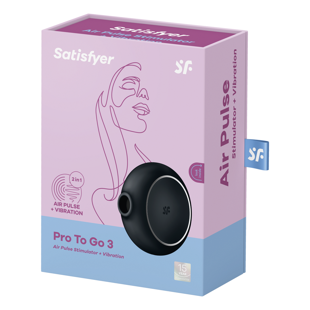 Pro to Go 3 - Air Pulse Stimulator - Zwart Schwarz - 1