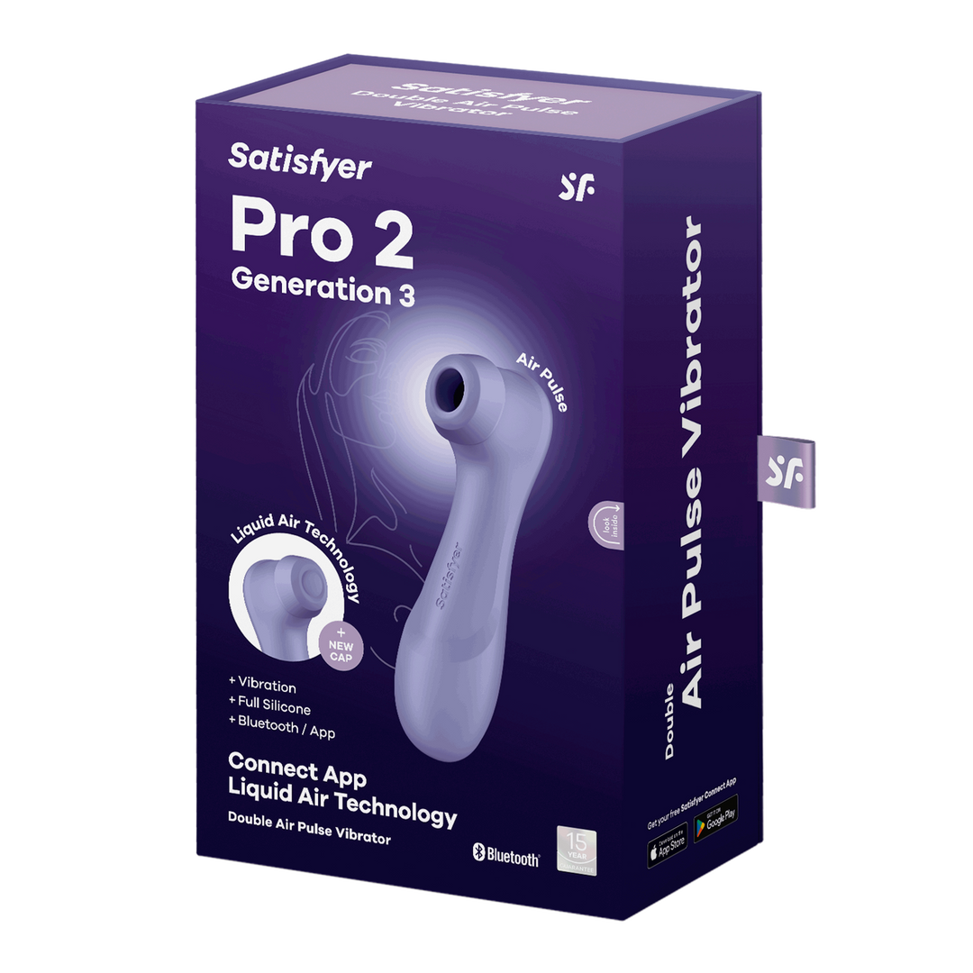 Pro 2 Generatie 3 - Double Air Pulse Vibrator - Liquid Air en Connect App - Lila Violett - 5