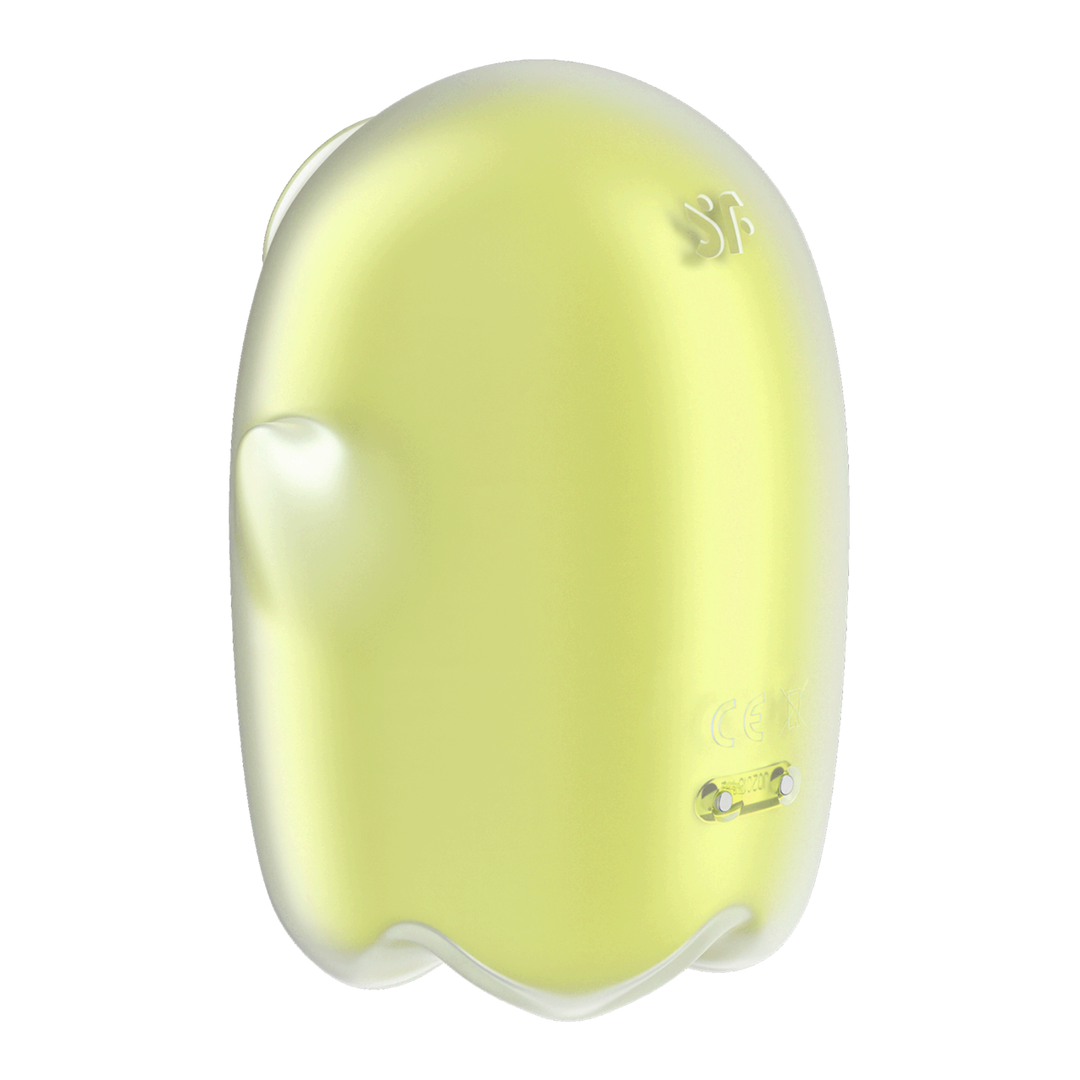 Glowing Ghost - Glow in the Dark - Dubbele Air Pulse Vibrator - Geel Gelb - 3