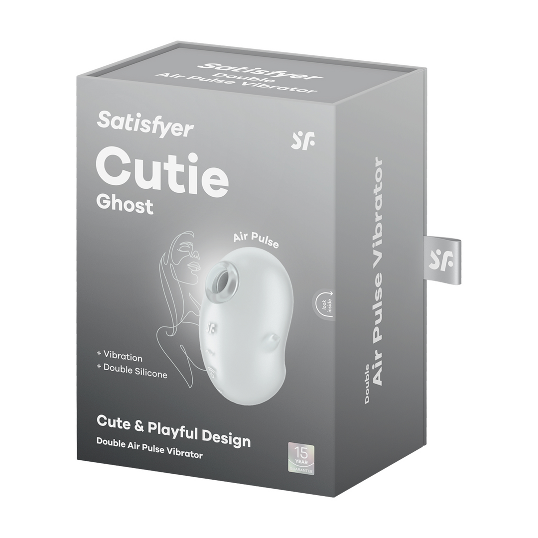 Cutie Ghost - Air Pulse Vibrator - Wit Weiß - 5