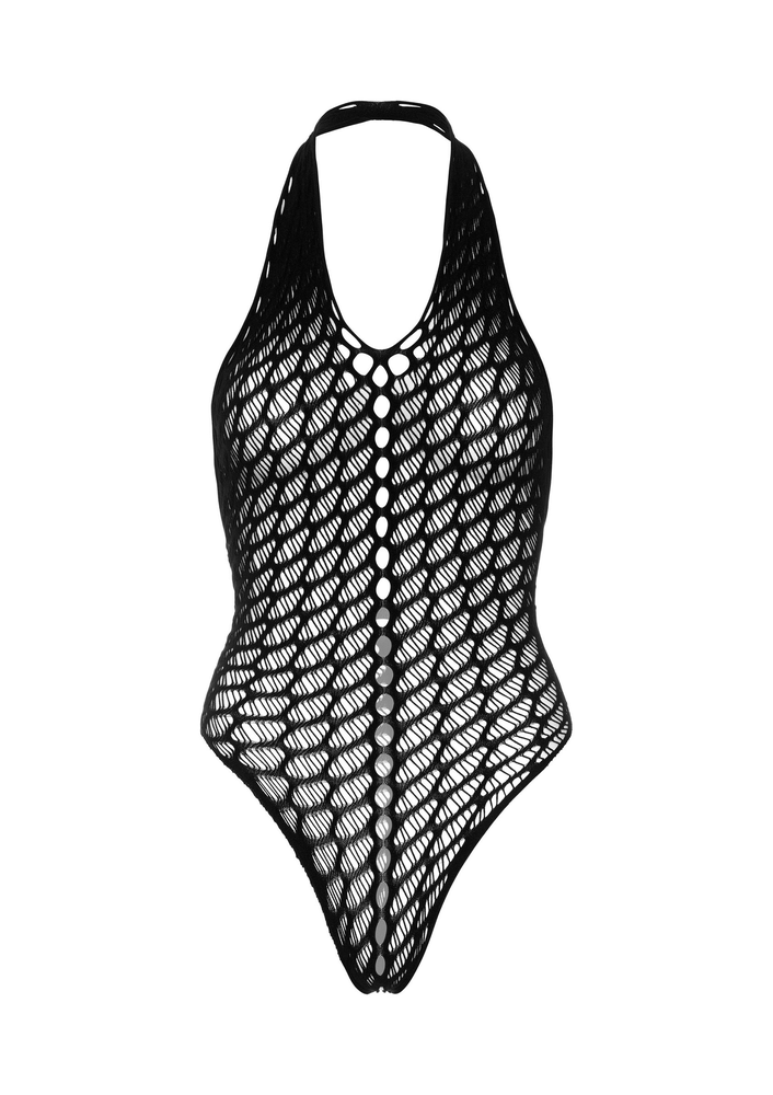 Daring Intimates Flow Net Halter Teddy BLACK O/S - 5