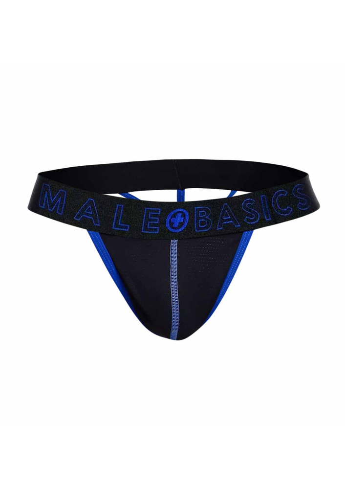 MaleBasics Neon Thong BLUE S - 4