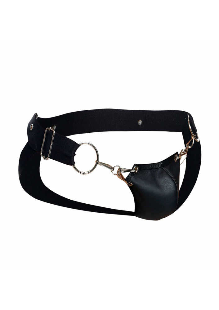 MOB Eroticwear Dngeon Snap Jockstrap BLACK O/S - 3