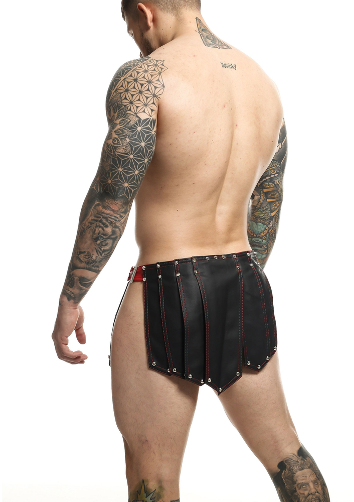 MOB Eroticwear Dngeon Roman Skirt BLACK O/S - 5