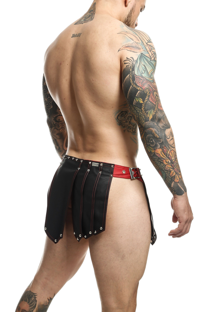 MOB Eroticwear Dngeon Roman Skirt BLACK O/S - 2