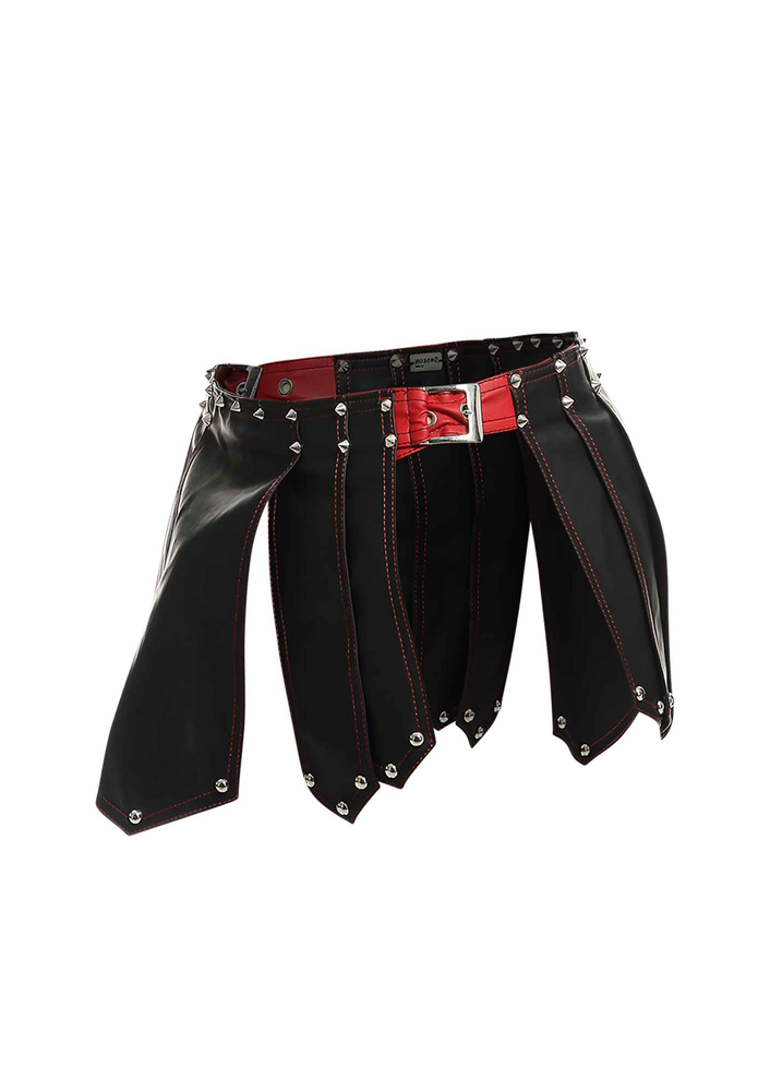 MOB Eroticwear Dngeon Roman Skirt BLACK O/S - 3