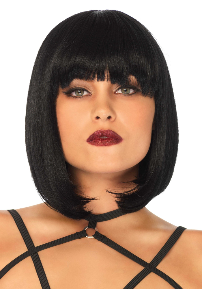 Leg Avenue Short natural bob wig BLACK O/S - 0