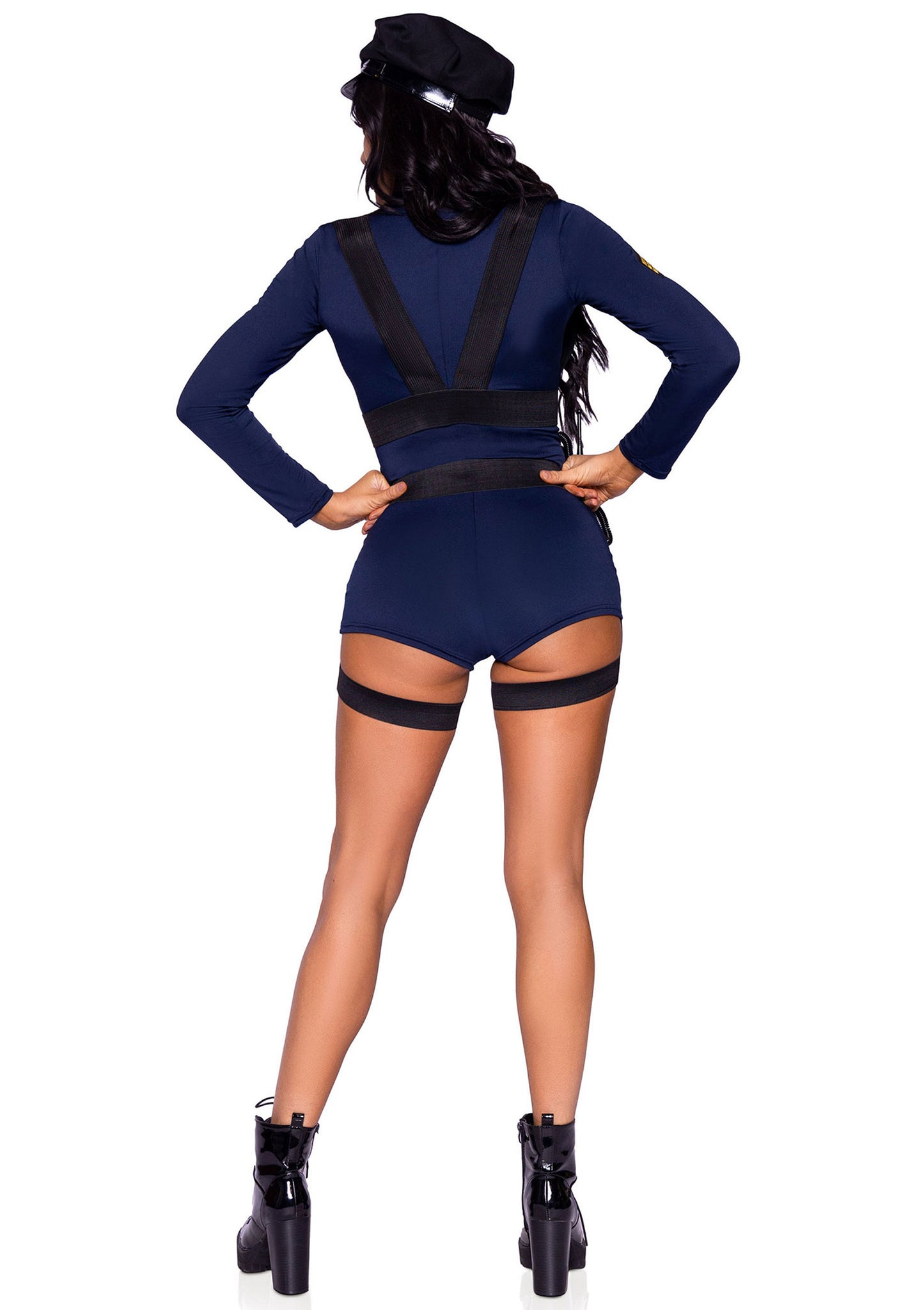 Leg Avenue Flirty Cop Romper BLUE XS - 3