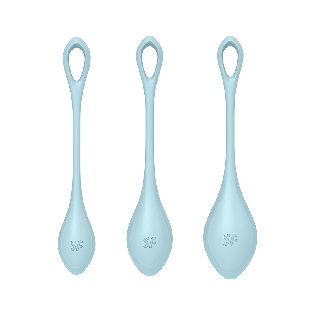 Yoni Power 2 - Kegel Balls Set - Lichtblauw Blau - 4