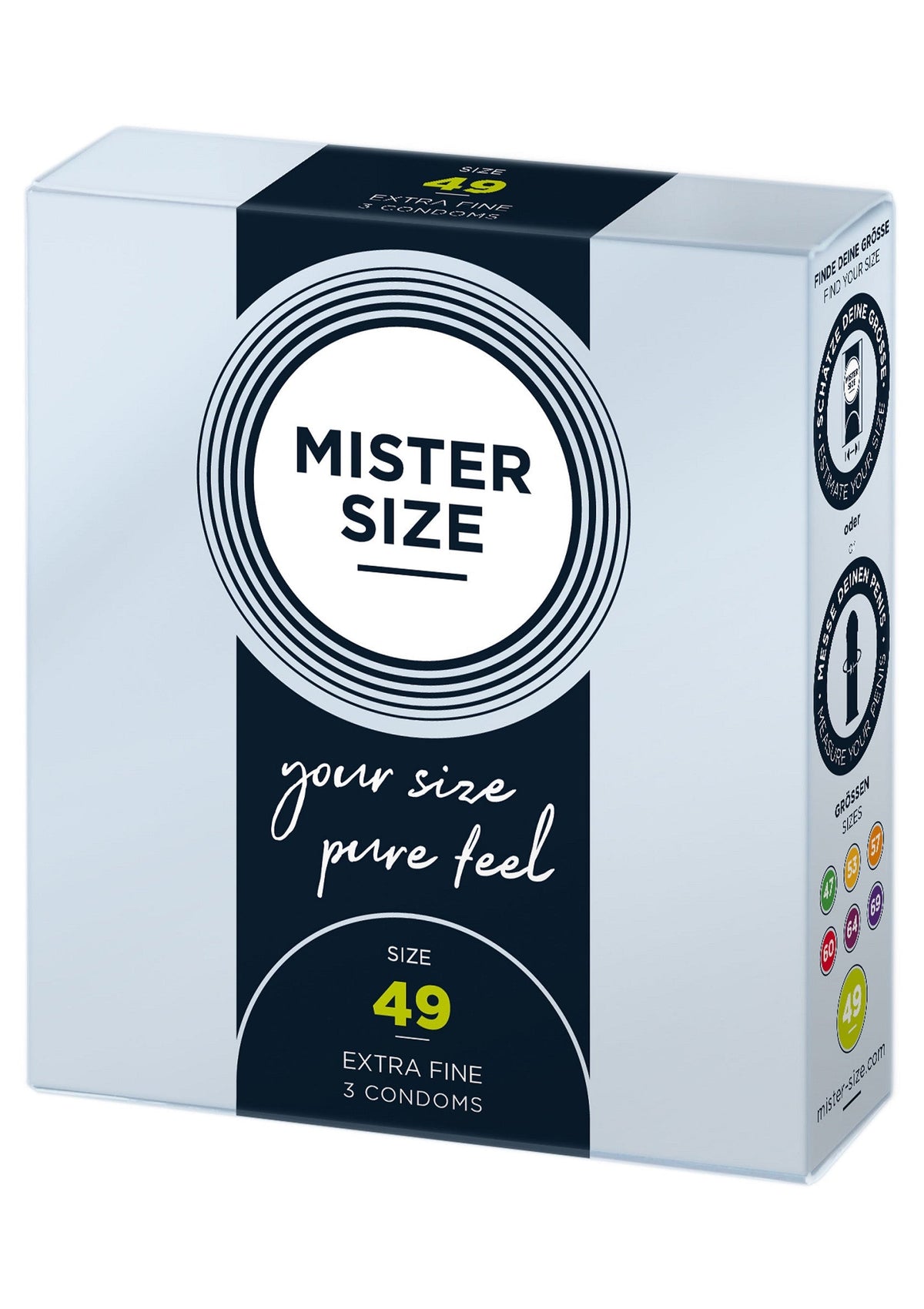 MISTER SIZE 49mm Condoms 3pcs NATUREL - 1
