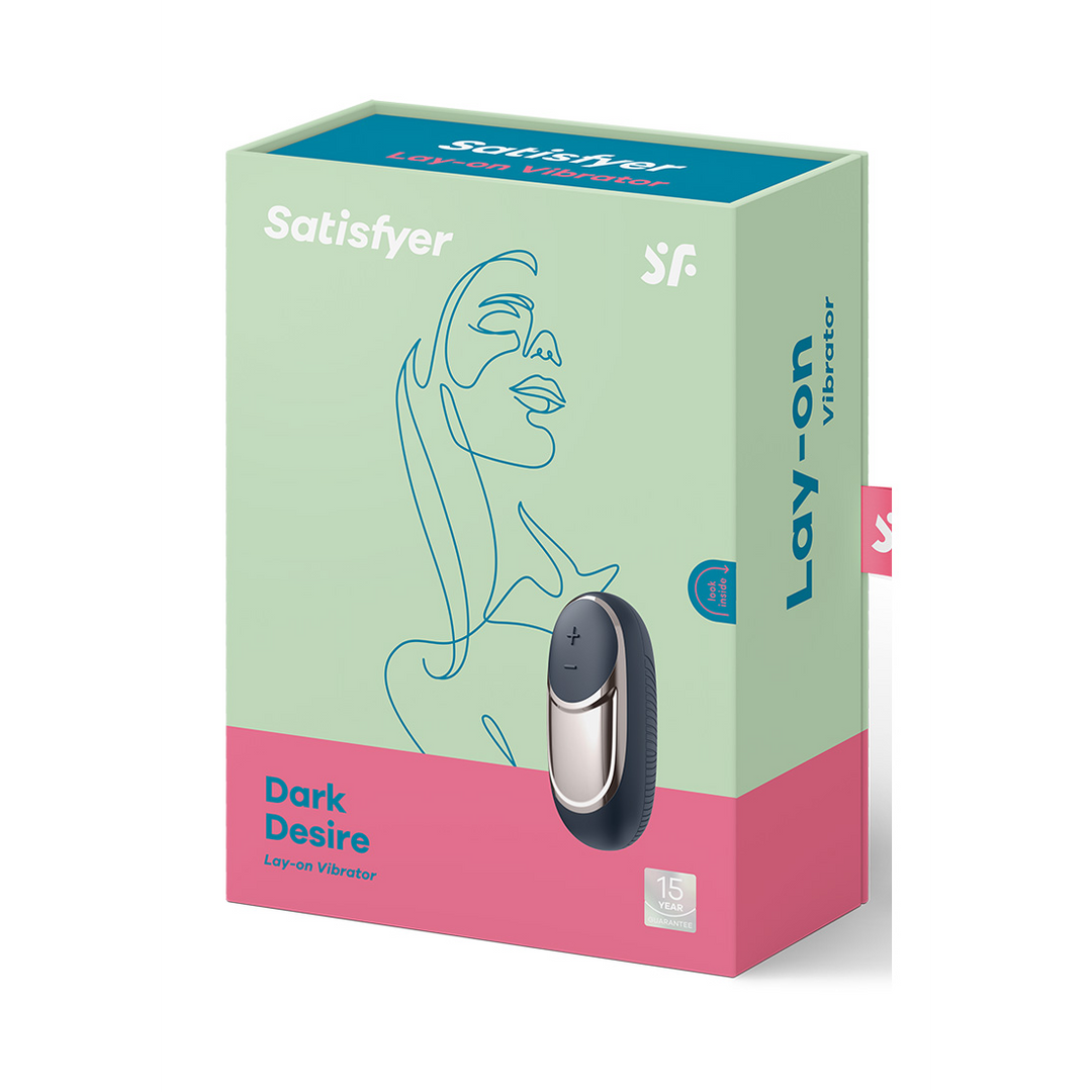 Dark Desire - Lay-on Vibrator - Dark Blue/Brass Blau - 2