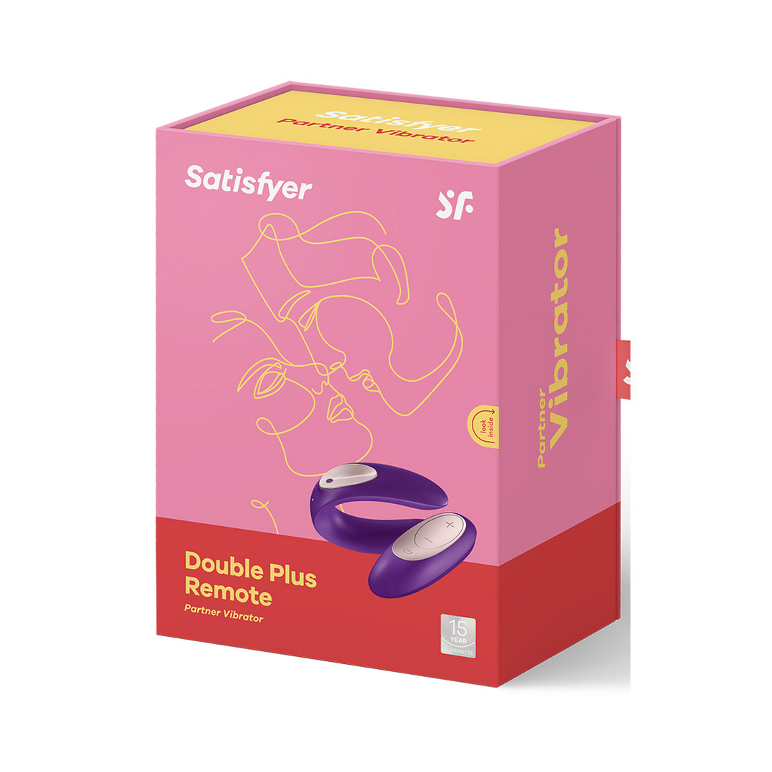 Double Plus - Remote Partner Vibrator - Paars Violett - 1