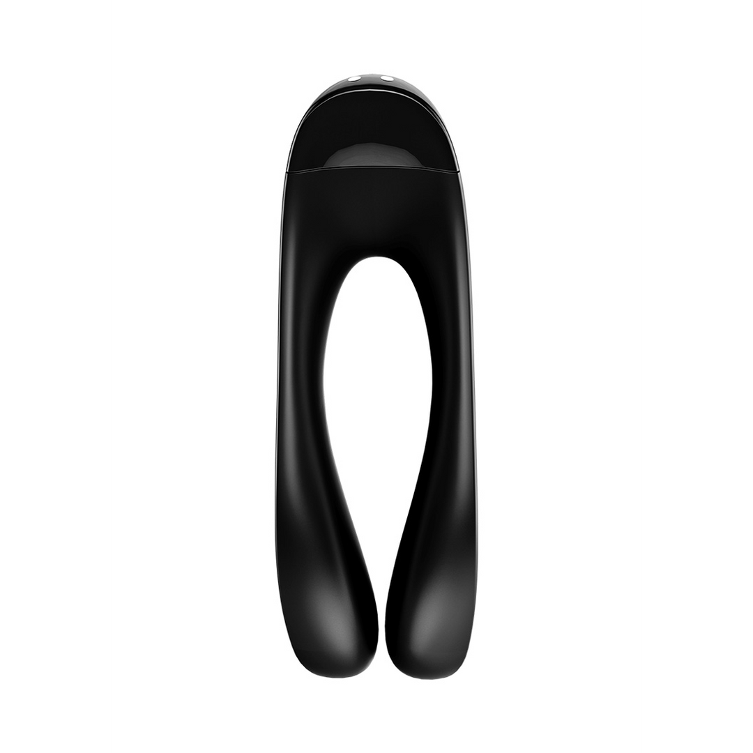 Candy Cane - Vinger Vibrator voor Intieme Zones - Zwart Schwarz - 0