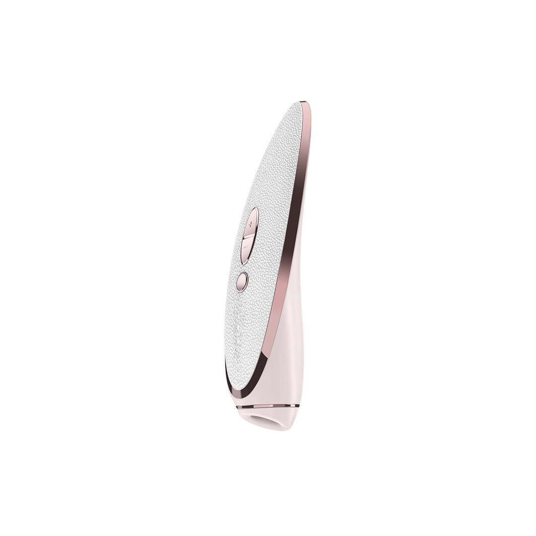 Prêt-á-Porter - Luxe Luchtpulser Stimulator en Vibratie - Wit/Roze Goud Weiß - 2