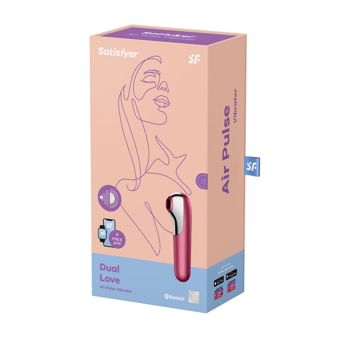 Dual Love - Air Pulse Vibrator - Rood Rot - 4