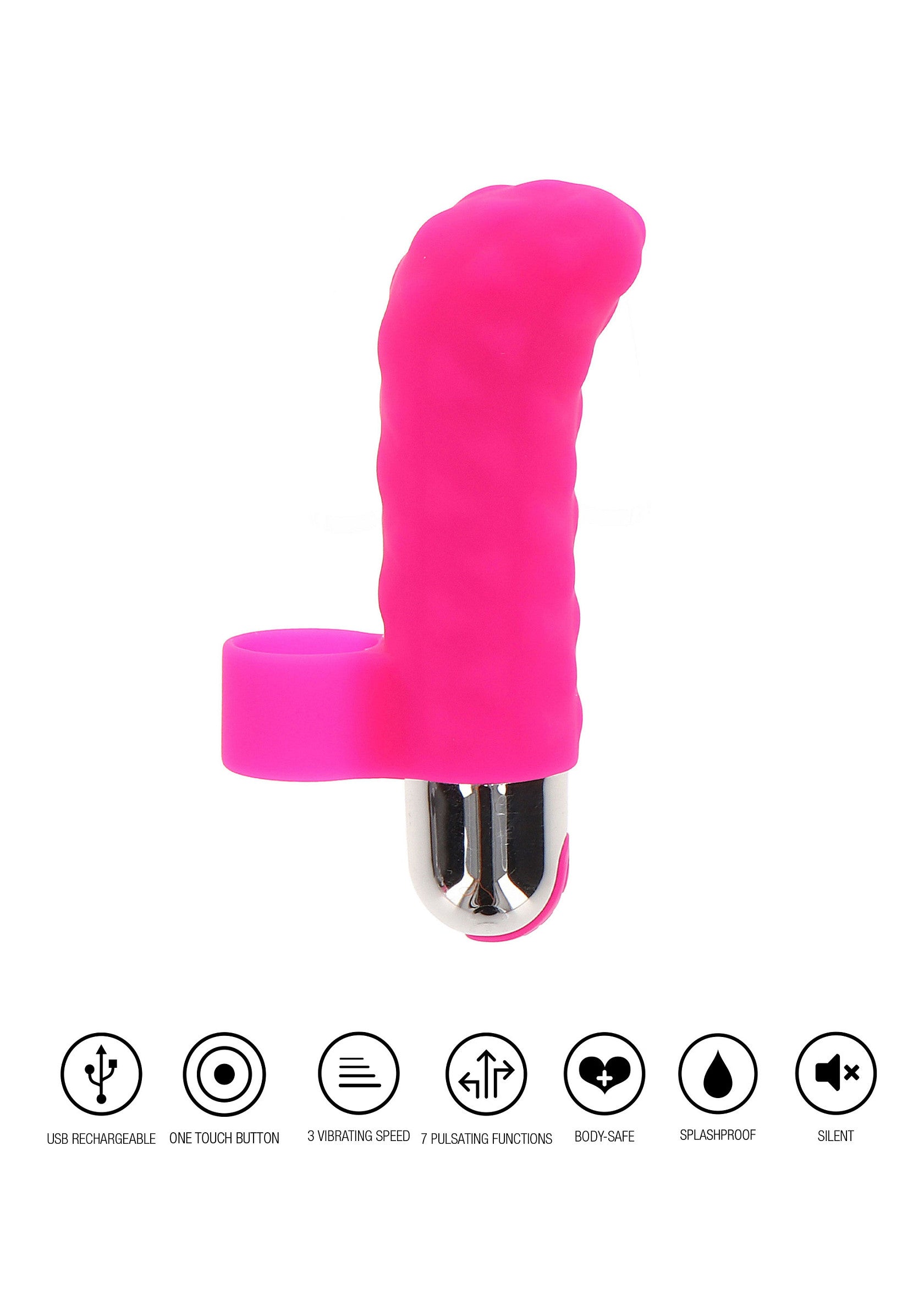 ToyJoy Finger Vibe Tickle Pleaser Rechargeable PINK - 2