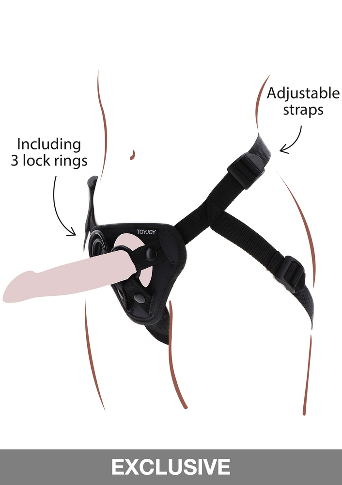 ToyJoy Get Real Strap-On Harness O/S BLACK - 1