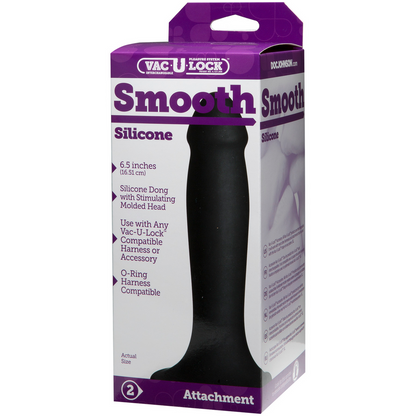 Glad Siliconen Dildo Schwarz - 1