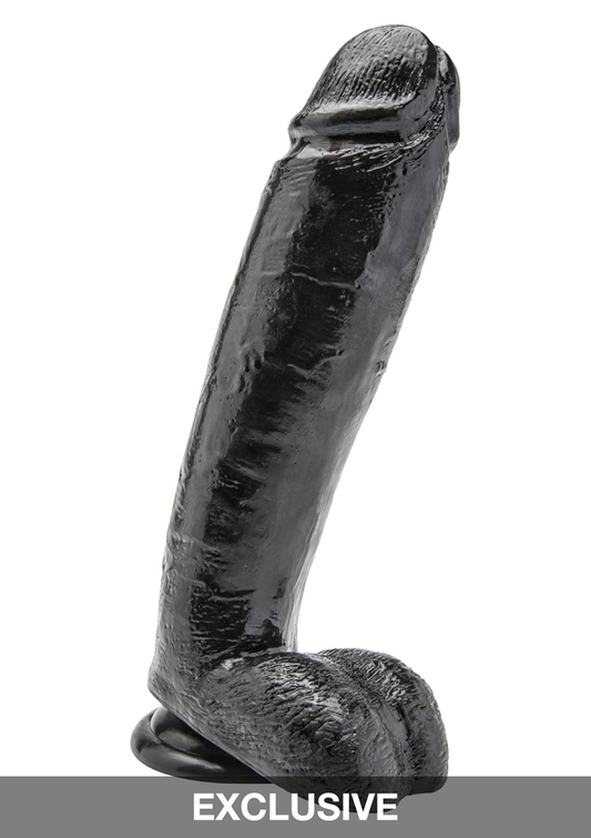 ToyJoy Get Real Dildo 10' with Balls - Schwarz