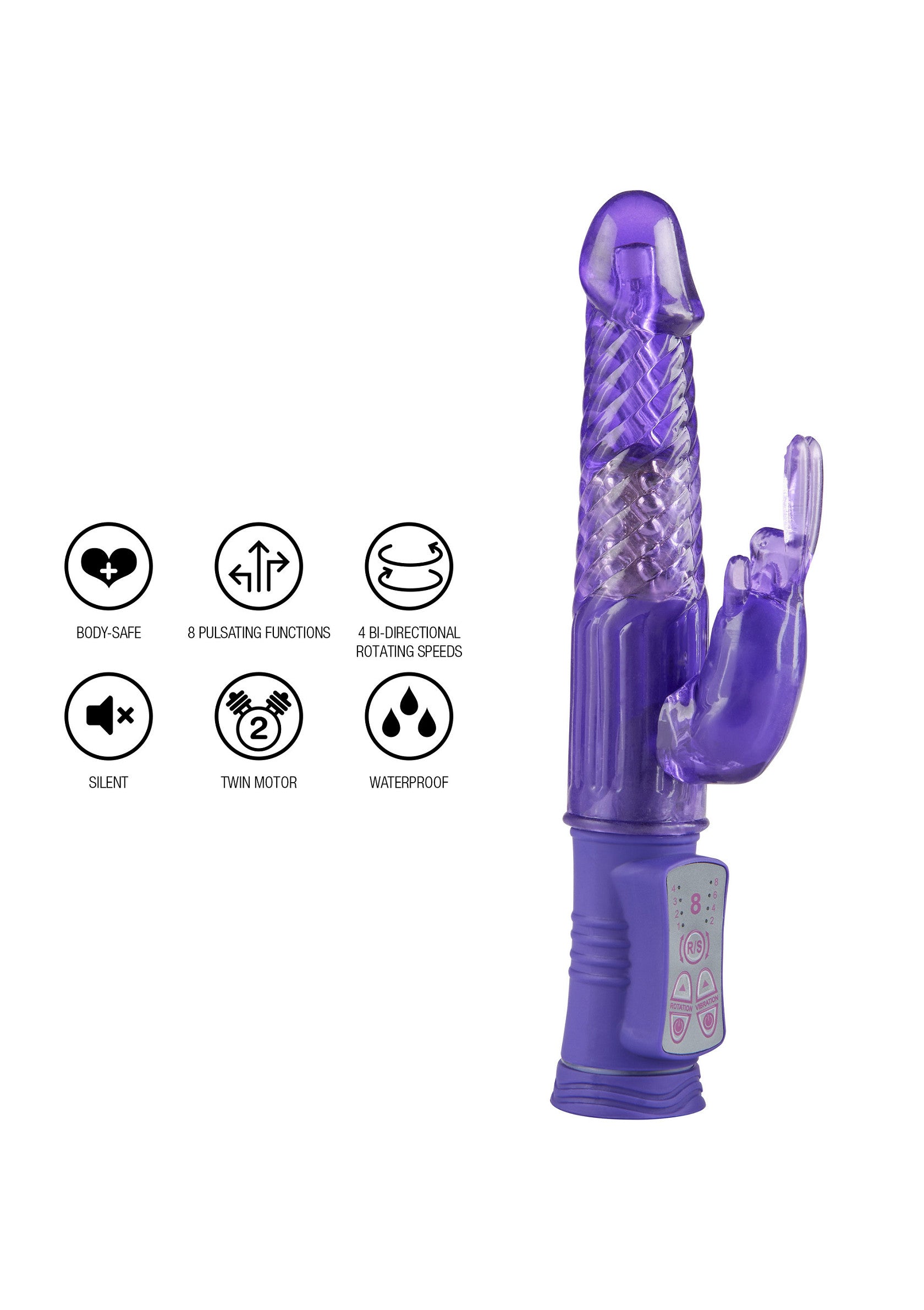 ToyJoy The Rabbits Happy Hugging Bunny PURPLE - 0