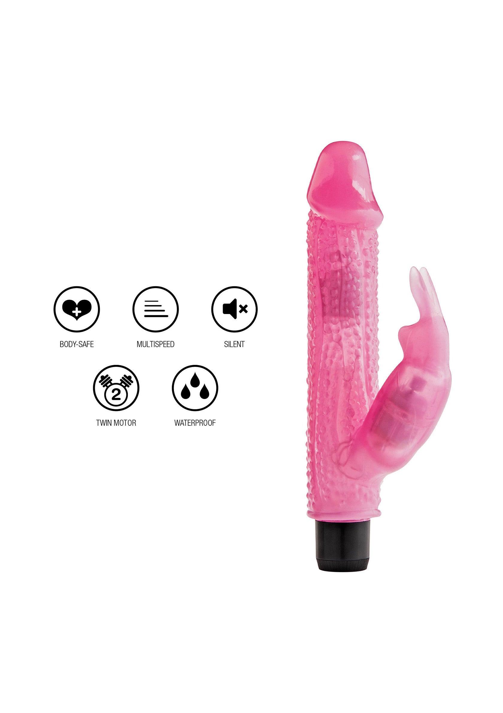 ToyJoy The Rabbits Knobbly Wobbly PINK - 0