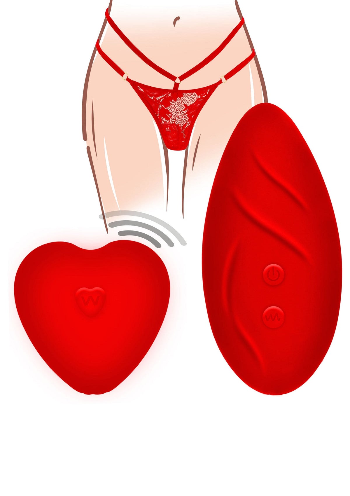 Divine Panty Vibrator RED - 0
