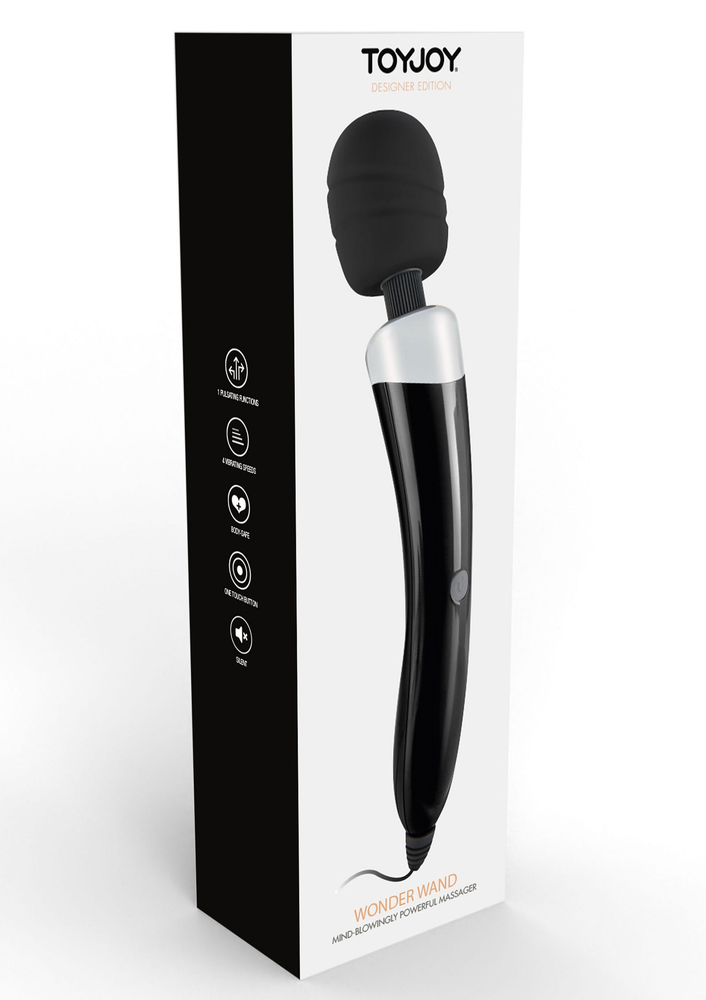 ToyJoy Designer Edition Wonder Wand Massager BLACK - 1