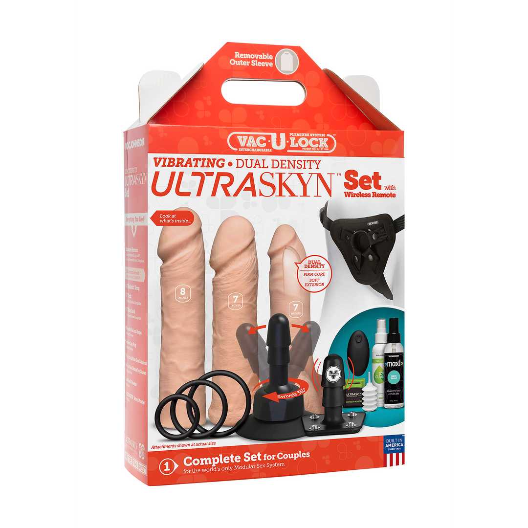 Vibrerende Dual Density ULTRASKYN Speelgoed Set + Afstandsbediening Fleischfarben - 4