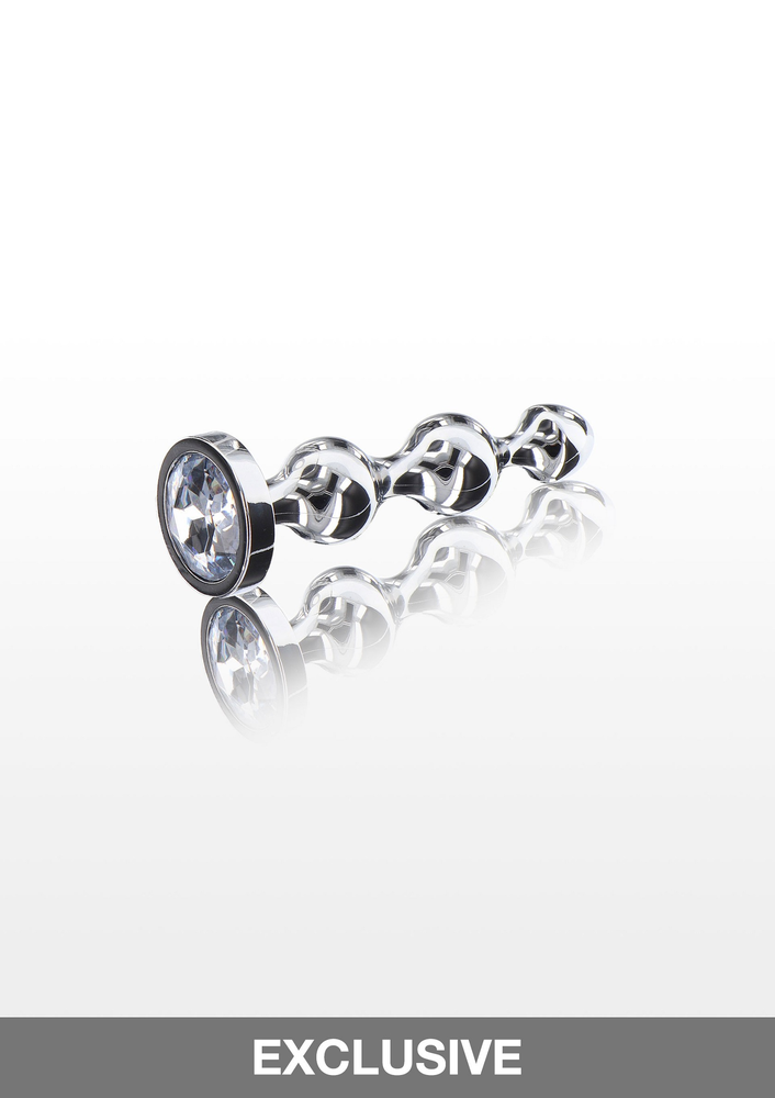 ToyJoy Anal Play Diamond Star Beads Small SILVER - 5