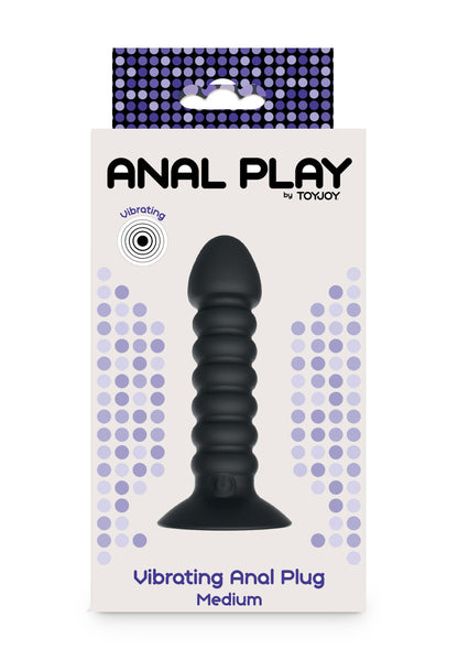 Vibrating Anal Plug Medium BLACK - 2