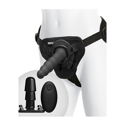 Geribbelde Vibrerende Plezier Set met Afstandsbediening Schwarz - 0