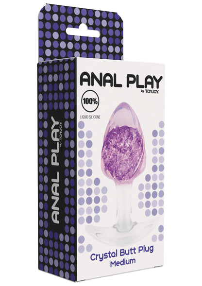 Crystal Butt Plug Medium PURPLE - 1