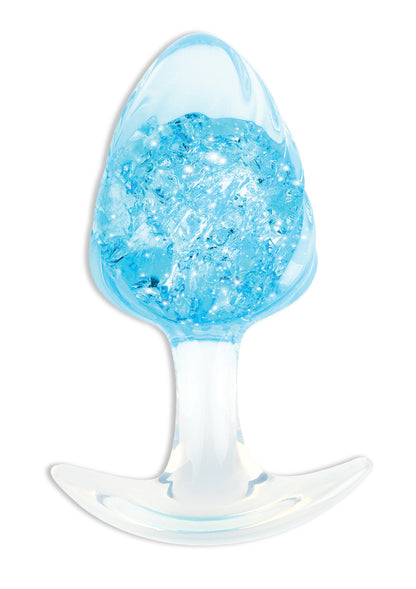 Crystal Butt Plug Large BLUE - 0