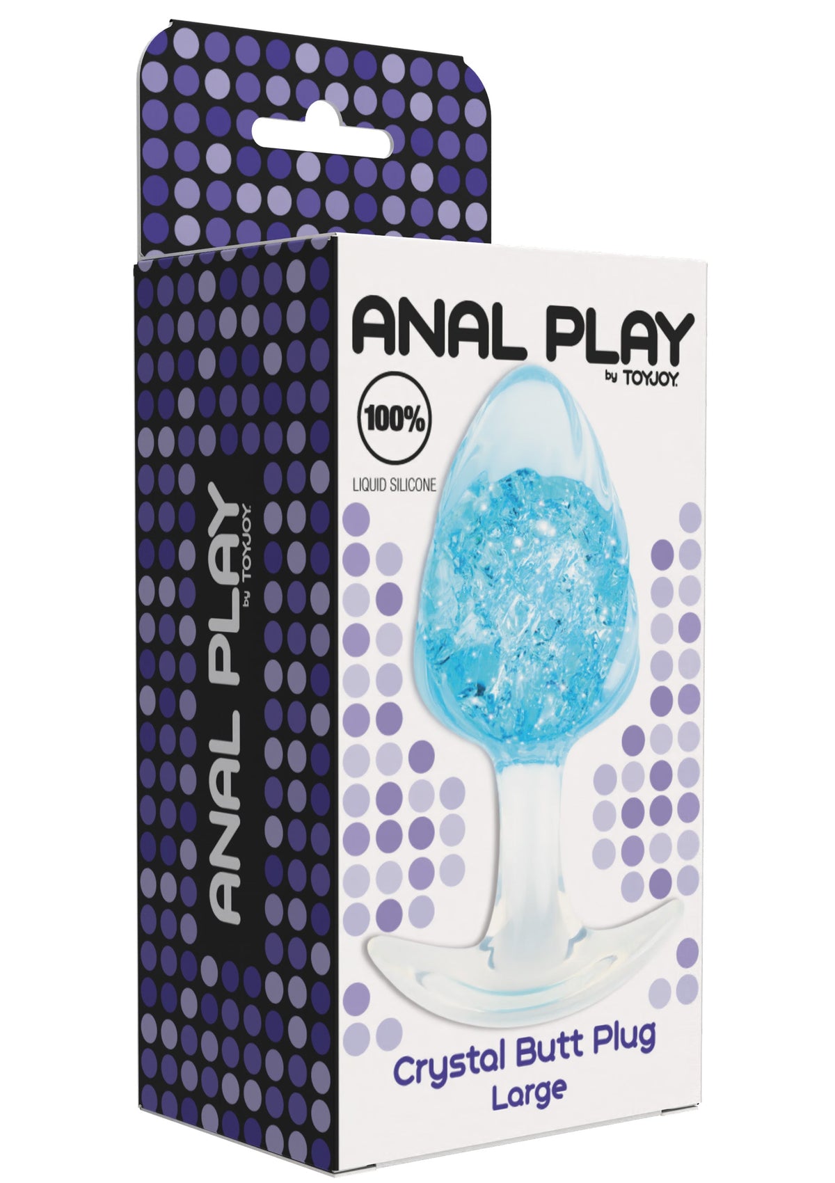 Crystal Butt Plug Large BLUE - 1