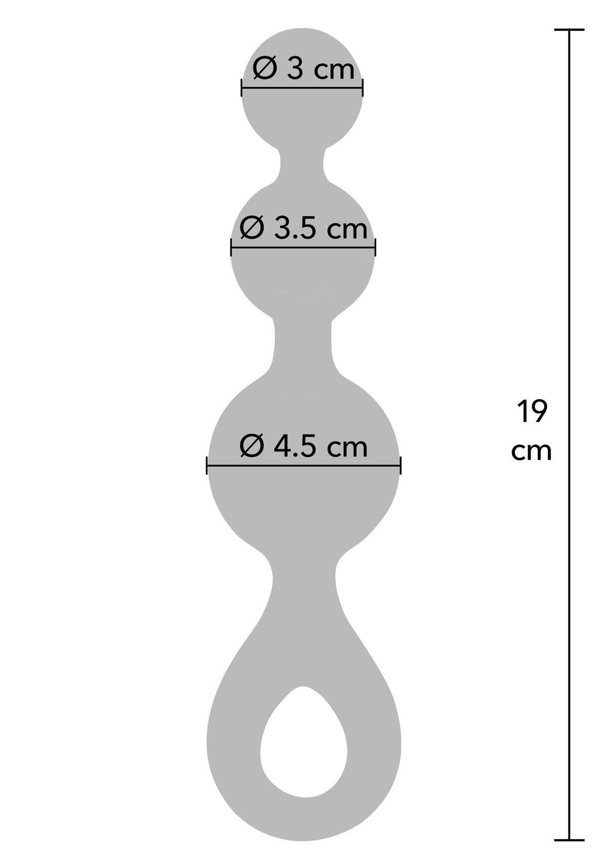 Crystal Trio Butt Plug Medium BLUE - 3