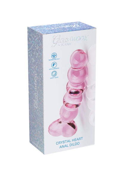 Crystal Heart Anal Dildo CLEAR - 1
